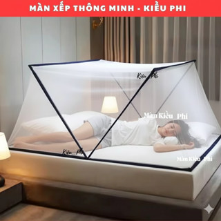 Màn tự bung gấp gọn – Mùng khung xếp chắc chắn, màn ngủ chống muỗi tuyệt đối, màn vải tuyn mềm mịn