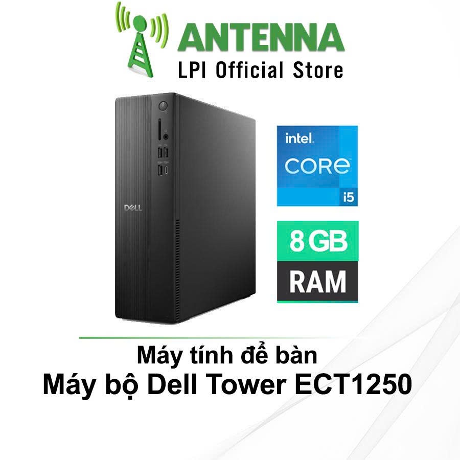 Bộ máy tính để bàn Dell Tower ECT1250, Intel Core i5-14400, 8GB DDR5, 512GB SSD