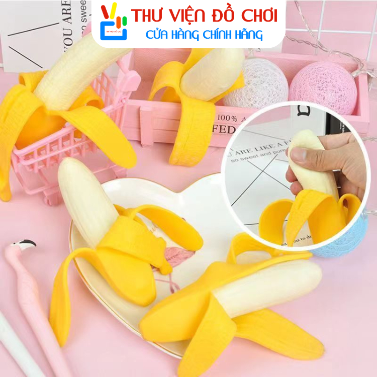 Combo 5 Squishy Chuối Bóp Mềm Đồ Chơi Mini Xả Stress Bóp Cực Đã Tay