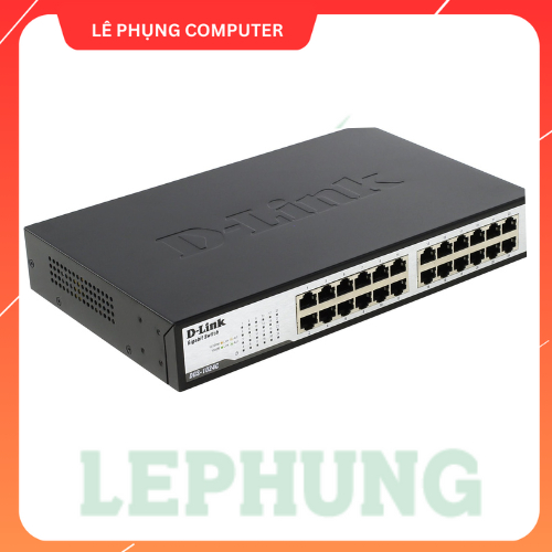 SWITCH D-LINK DGS-1024C - TỐC ĐỘ 10/100/1000MBPS - 24 PORT - VỎ KIM LOẠI- bảo hành 36 tháng