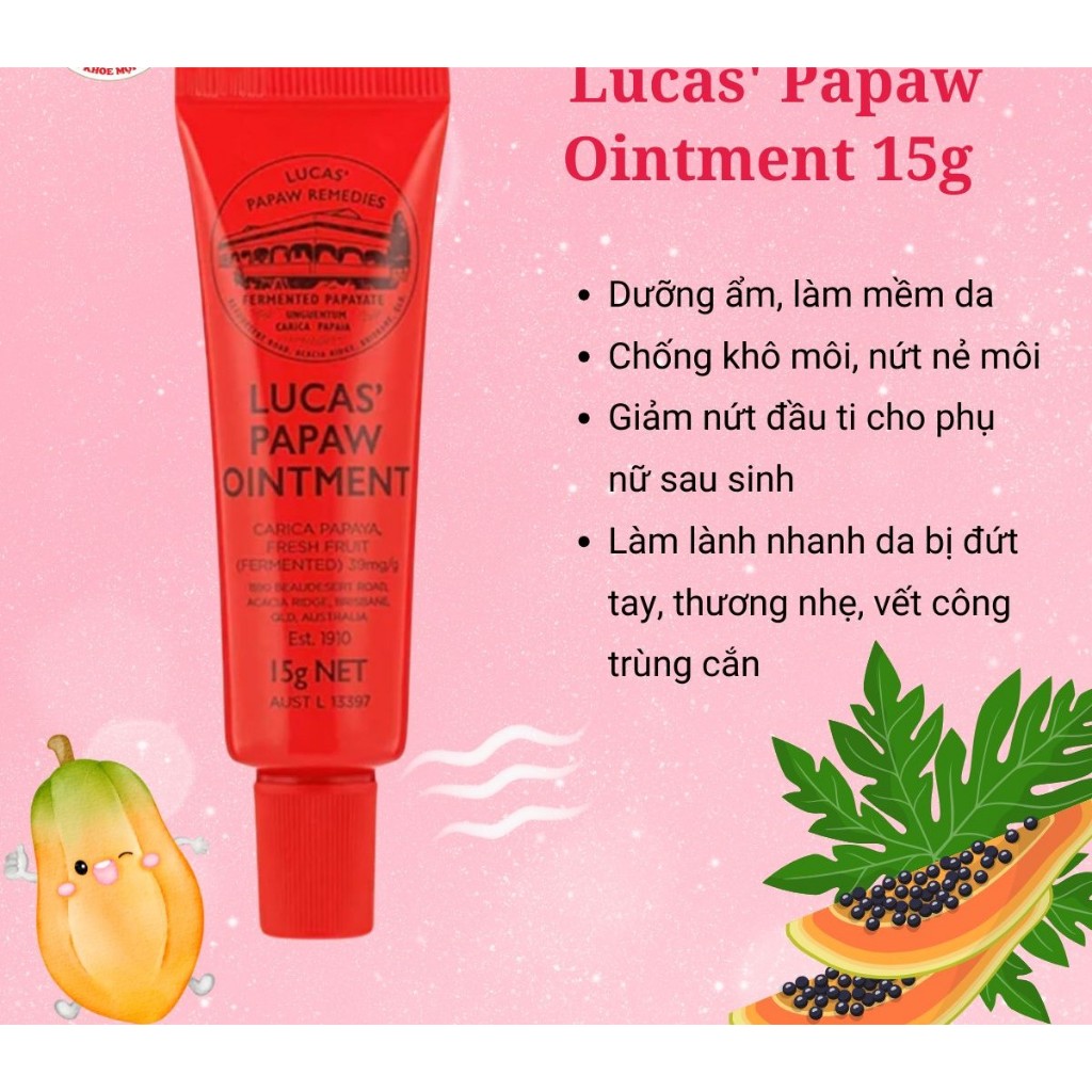 Kem đa năng Lucas Papaw ointment đu đủ 15g của Úc ( Hàng Công Ty )