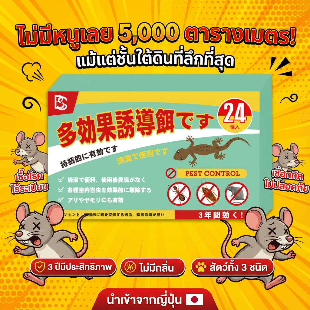 🐀5.000 MÉT VUÔNG🐀BS Thuốc diệt chuột Diệt chuột Đuổi chuột 1 hộp 24 viên Chiết xuất từ thực vật