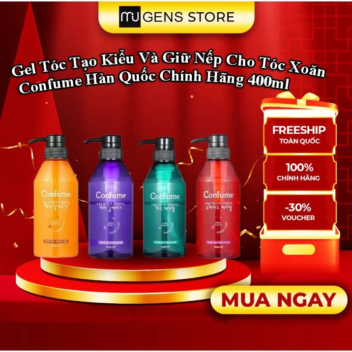 mugens_hq- Gel Tóc tạo kiểu cho tóc xoăn Confume mugens Hàn Quốc