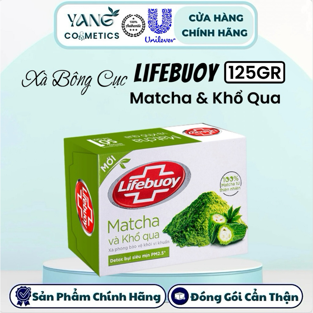 Xà Bông Cục Lifebuoy Matcha Khổ Qua 125G - Bánh Xà Phòng Lifebuoy Khổ Qua