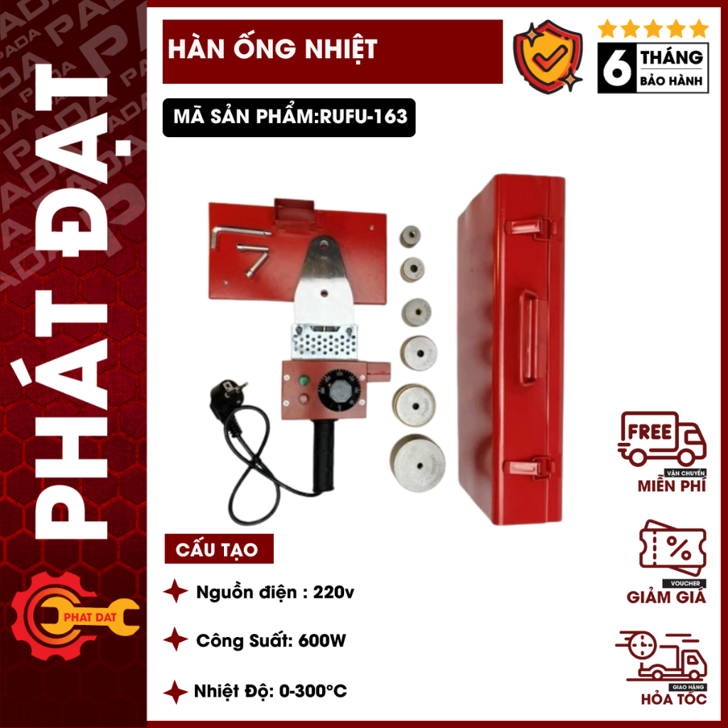 Máy hàn ống nhiệt PPR cao cấp 63A