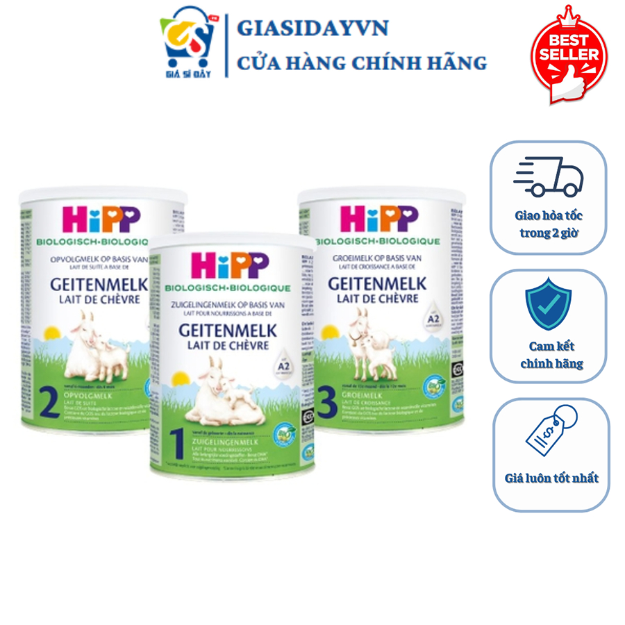 (Date 2027) Sữa Dê Hipp Organic Đạm A2 Đủ Số 400g - Sữa Bột Công Thức
