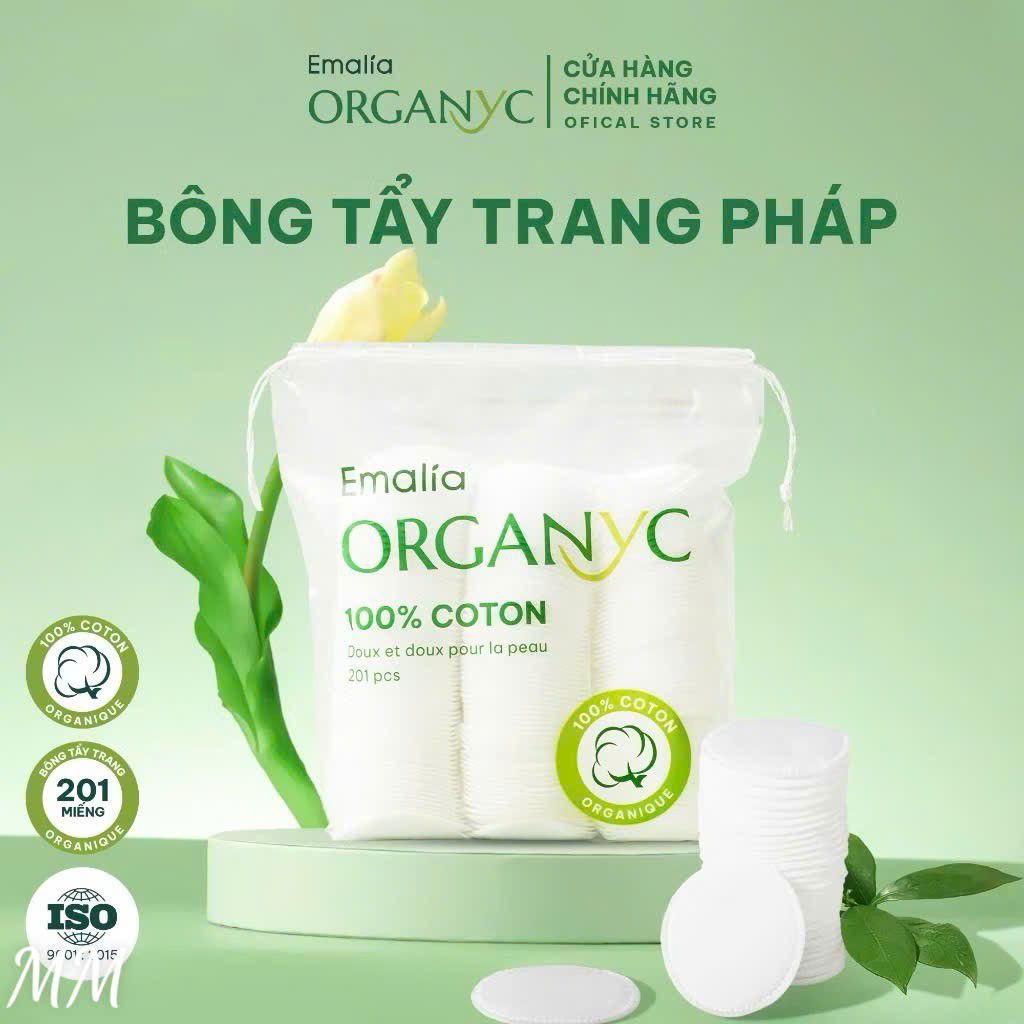Bông Tẩy Trang Email Organyc 201 Miếng Cao cấp.