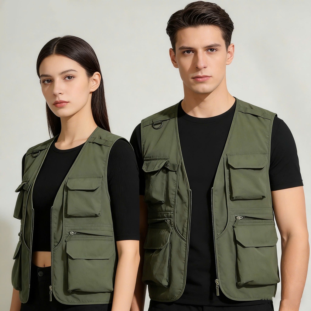 Áo Gile Mùa Hè Cho Nam Nữ Unisex Mang Đi Phượt Leo Núi Nhiều Túi Gi Lê Com Lê Tactica Thể Thao Campi