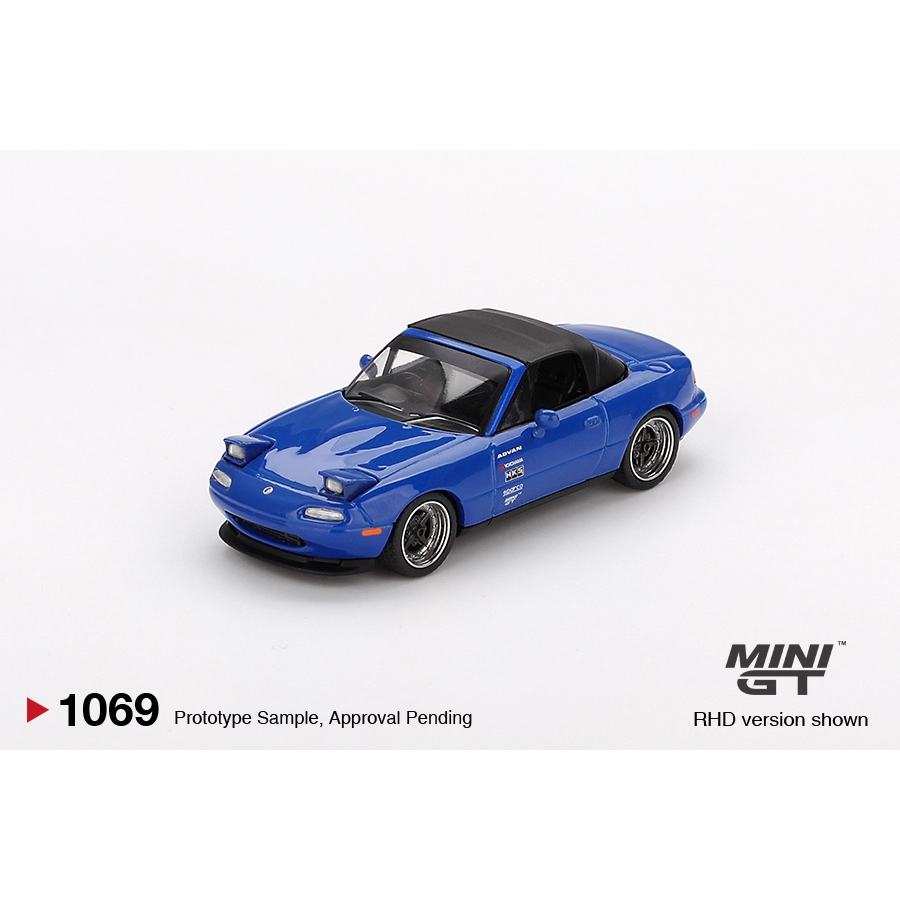 Mô hình xe Mazda Miata MX-5 (NA) Tuned Version Dark Blue bản card bằng kim loại tỉ lệ 1:64 MGT01069 