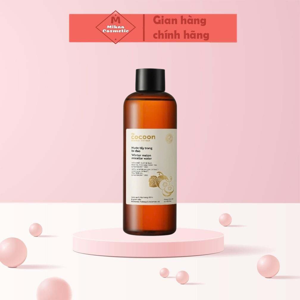 Nước tẩy trang bí đao The Cocoon Vietnam 500ml thuần chay cho da dầu mụn
