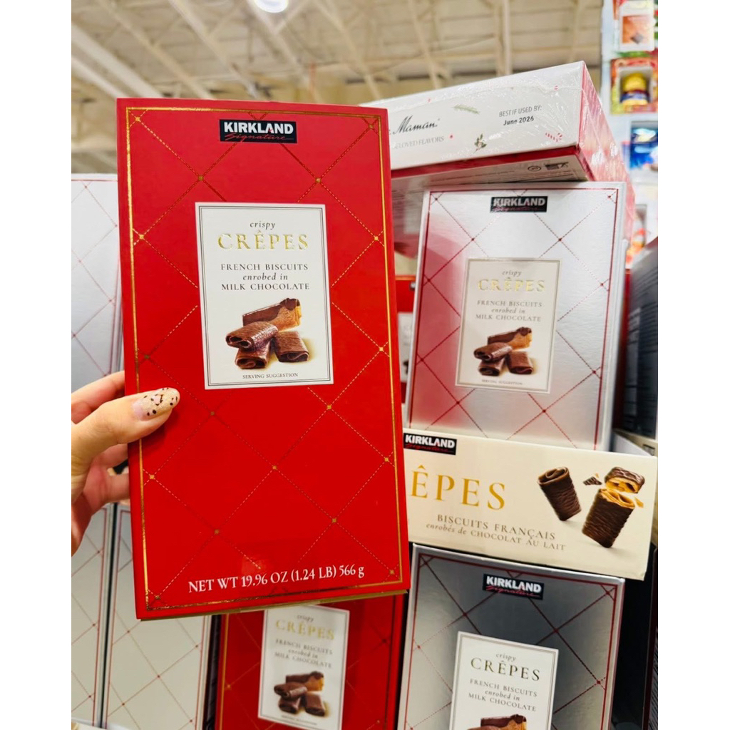 🍫🥨🎄🔔 BÁNH QUY KIỂU PHÁP THƠM GIÒN PHỦ SOCOLA SỮA CỦA MỸ KIRKLAND CREPES FRENCH BISCUITS ENROBED IN M