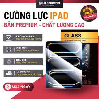 Kính Cường Lực iPad Magic Glass Macphoenix, Khung Tự Dán, Độ Cứng 9H Dùng Cho Gen/Mini/AirPro - C03