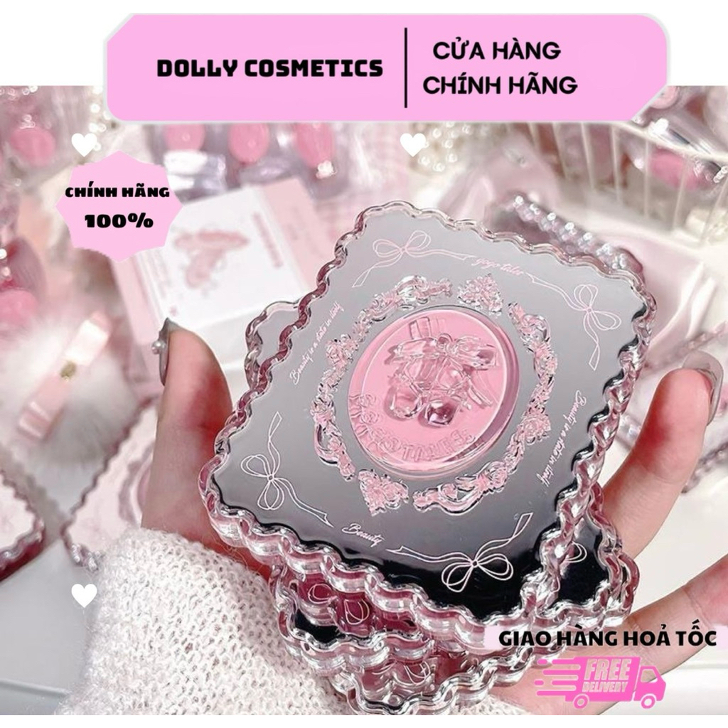 GOGOTALES Bảng Phấn Mắt, Phấn Má GogoTales 6 Ô Vỏ Hồng Ballet Coquette Sweet Pink Ballet Soft phong 