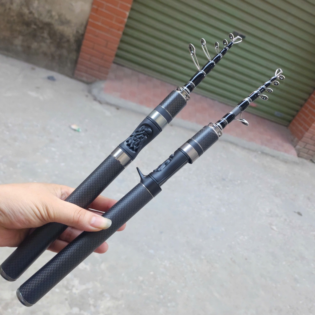 Cần Rút mini Black V5 - Độ Cứng ML - Cán Cabon Dài