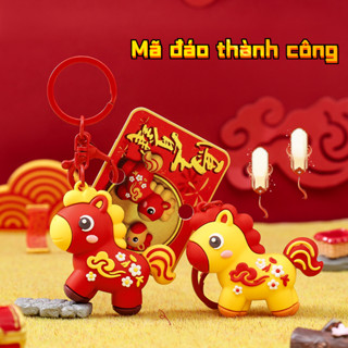  🧧 Móc Khóa Ngựa Thần Tài 2026 May Mắn Quà Tặng Phong Thủy- Phụ Kiện Treo Balo Túi Xách May Mắn 🎁 