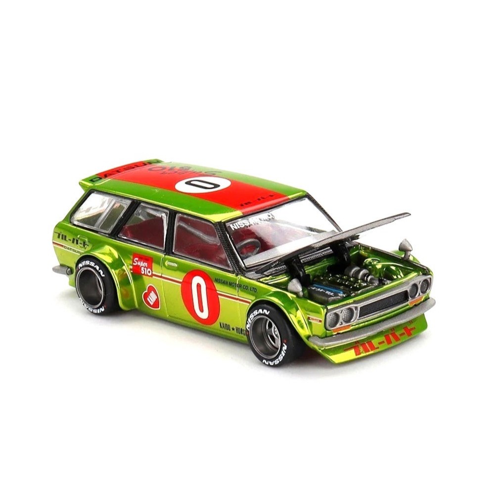 Mô hình xe DATSUN 510 WAGON KAIDO 0G FLO YELLOW tỉ lệ 1:64 Kaido House KHMG164