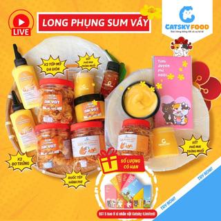  Combo Long Phụng Sum Vầy - Bánh tráng phơi sương Catsky Food sốt phô mai trứng muối đồ ăn vặt 
