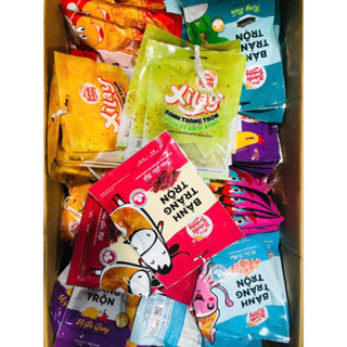  Combo 10 Gói Bánh Tráng Ăn Vặt Đủ Vị – Miss Bánh Tráng Mini | Rong biển Sa tế Phô mai... – 23g gói 