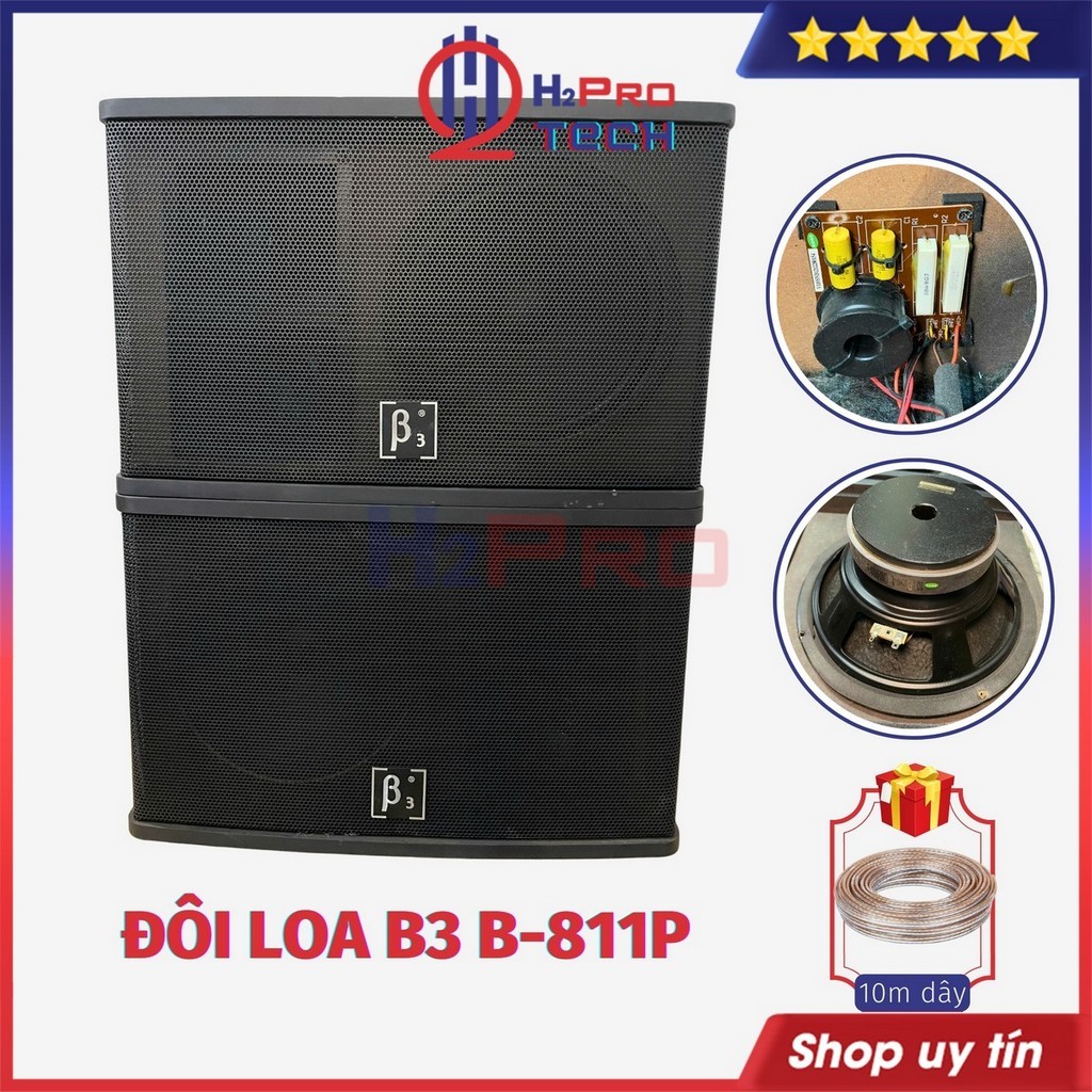 Loa Bass 25 B3 811P Nhật Bãi (Giá 2 Cái) 900W, 4 Treble, Nguyên Zin, Loa Karaoke Gia Đình – H2Pro