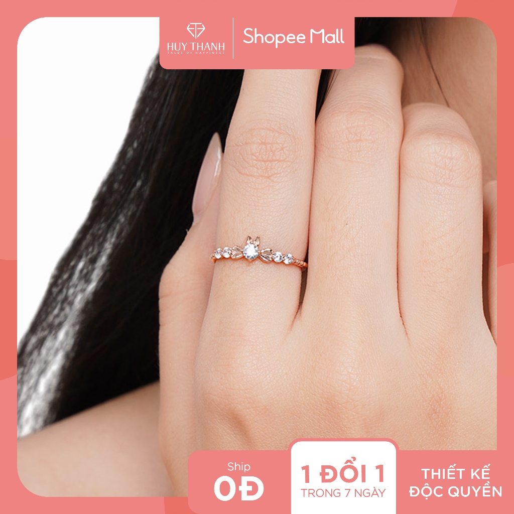 RABBIT TALES - Nhẫn thời trang Vàng 10K đá CZ Star Rabbit NLF525 Huy Thanh Jewelry