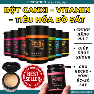 Bột Canxi Vitamin D3 & Điện Giải NATURAL INFINITE TRANSGEN Cho Bò Sát, Rùa, Lưỡng Cư