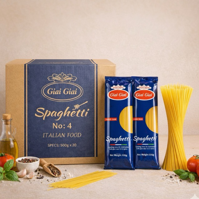 Combo 10-20 Gói Mì Ý Giai Giai Spaghetti 5Kg-10Kg