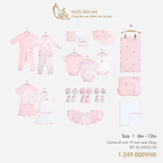 M&B (0-3M) Combo đi sinh, set quà tặng 19 món cho bé trai bé gái sơ sinh, combo đầy đủ cho bé sơ sinh BST SS Tháng 10