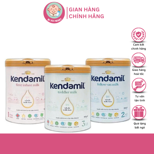 [DATE MỚI] Sữa Kendamil Classic nguyên kem Anh Quốc nhập khẩu chính hãng đủ Số 1,2,3 Lon 800g