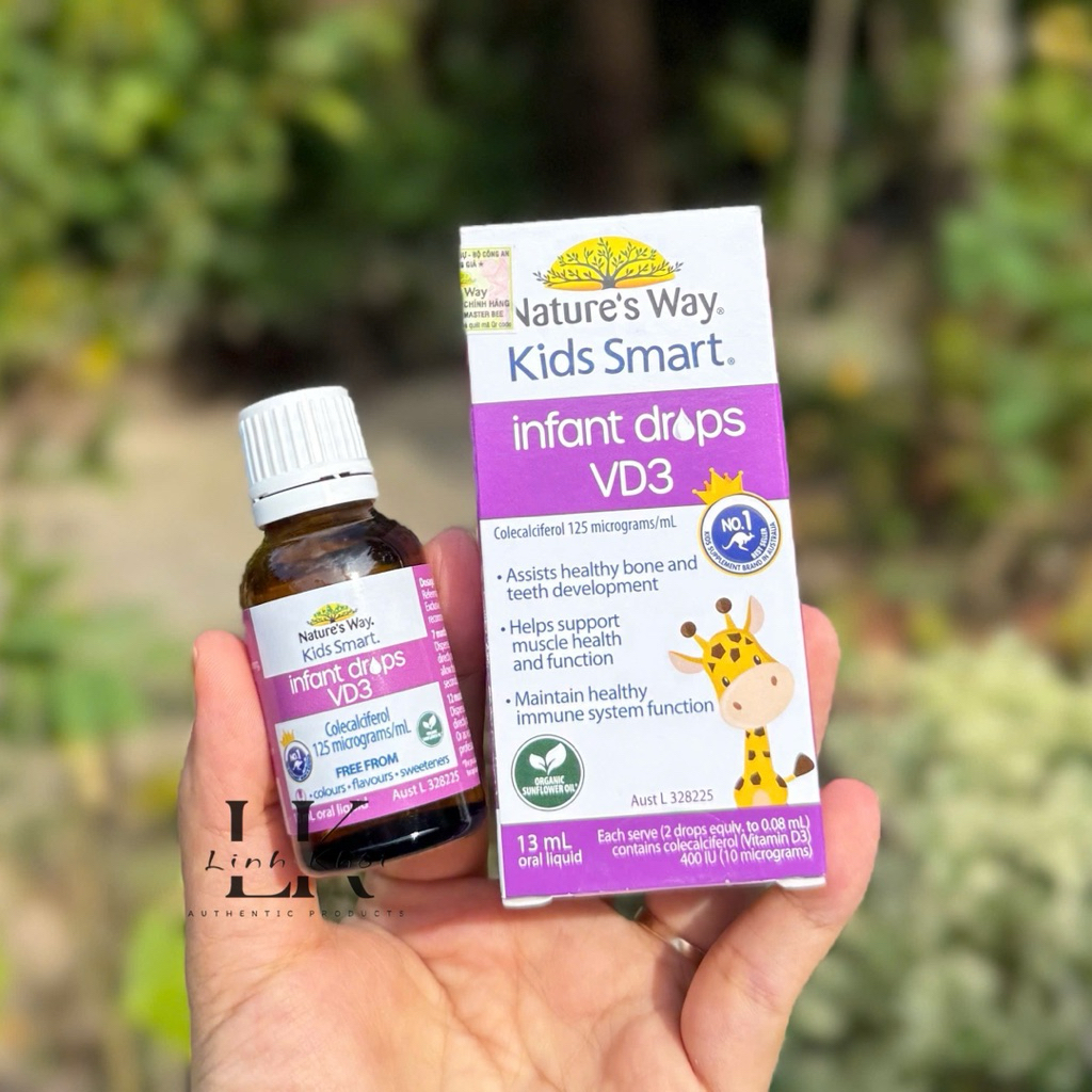 Vitamin D3 dạng nước cho bé Nature's Way Kids Smart Infant Drops VD3 13ml.