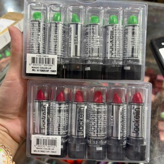   Đủ Màu  Son Gió Jackelin Thailand – 1 Vỉ 6 Cây Lên Màu Tự Nhiên Dưỡng Môi Mềm Mịn 