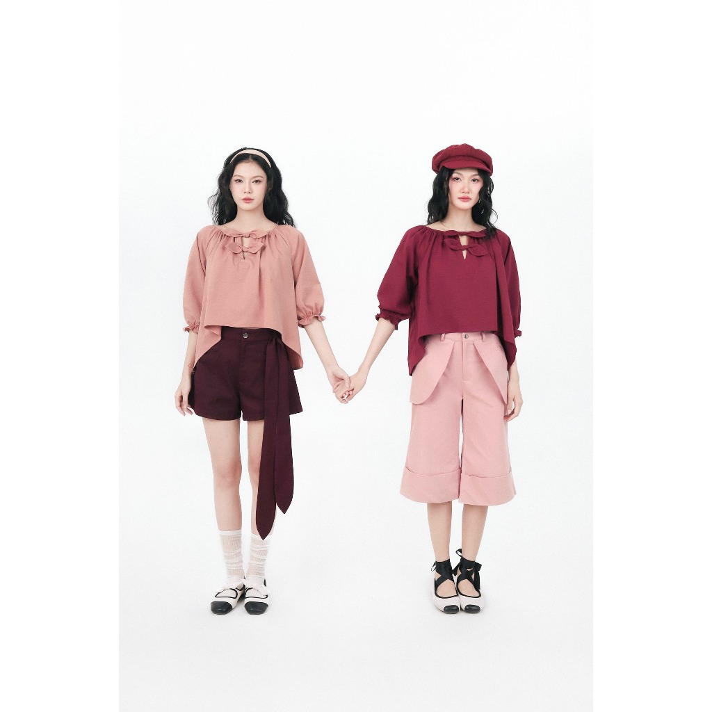 Double Moonshot - Áo somi mulet phối tai thỏ Petal Bunny