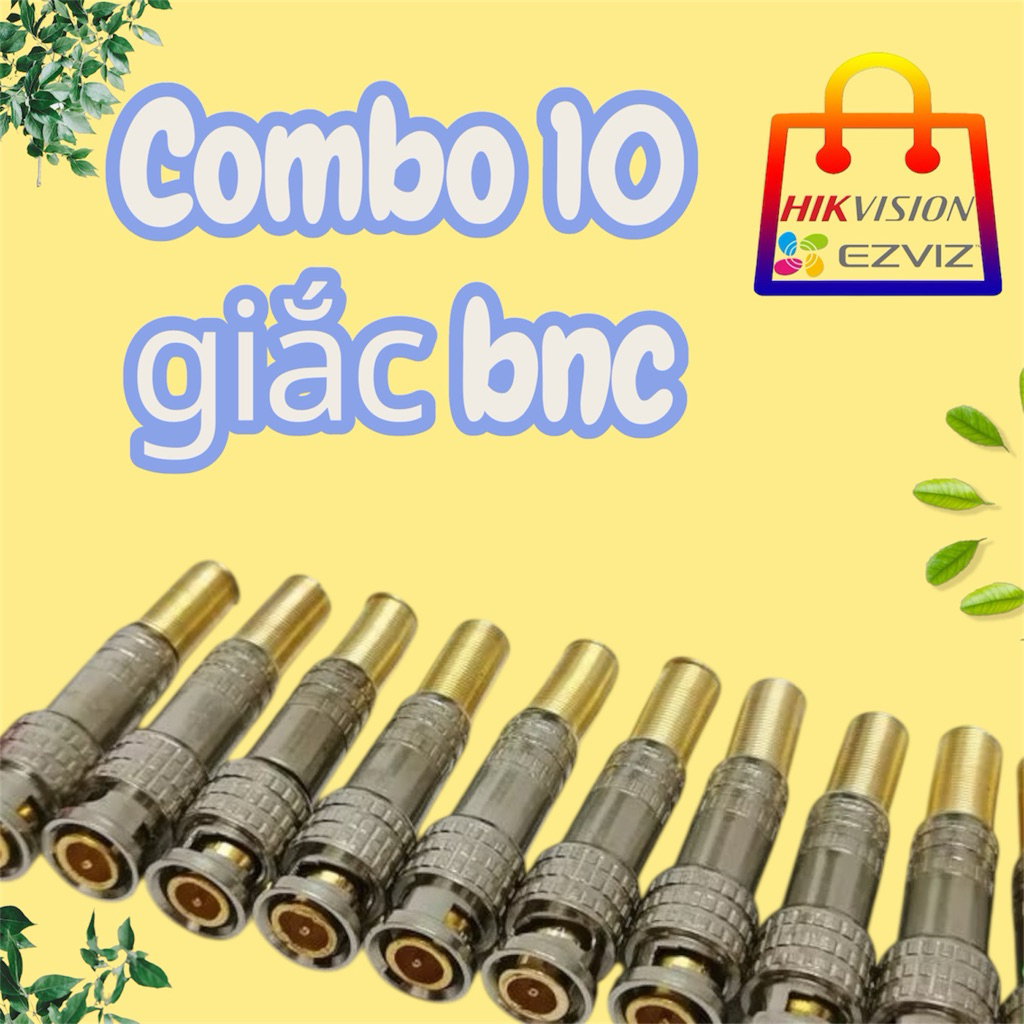 Combo 10 Giắc bnc lò xo loại tốt, jack bnc, jack camera
