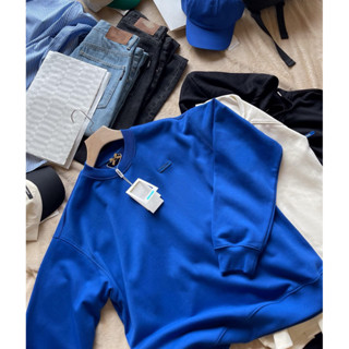   Xa Kho  Áo sweater Nỉ Cua Nhà Lì Classic 3 màu Đen   Cream   Xanh Bích newtag bọc chất nỉ chân cua 