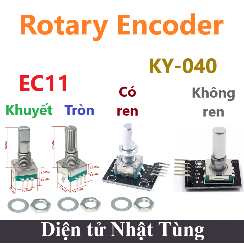VOLUME XOAY ROTARY ENCODER, BIẾN TRỞ KY-040