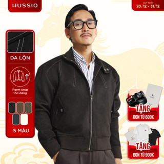   HUSSIO X HUAVIVAN  Áo khoác Up Body form boxy chất liệu da lộn cao cấp chống tia UV không bong tróc - NhaHat - HUSSIO 