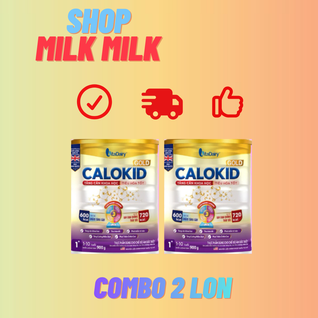 [Tích điểm-Đổi quà] Combo 2 lon Calokid 1+ lon 900gr(Date mới