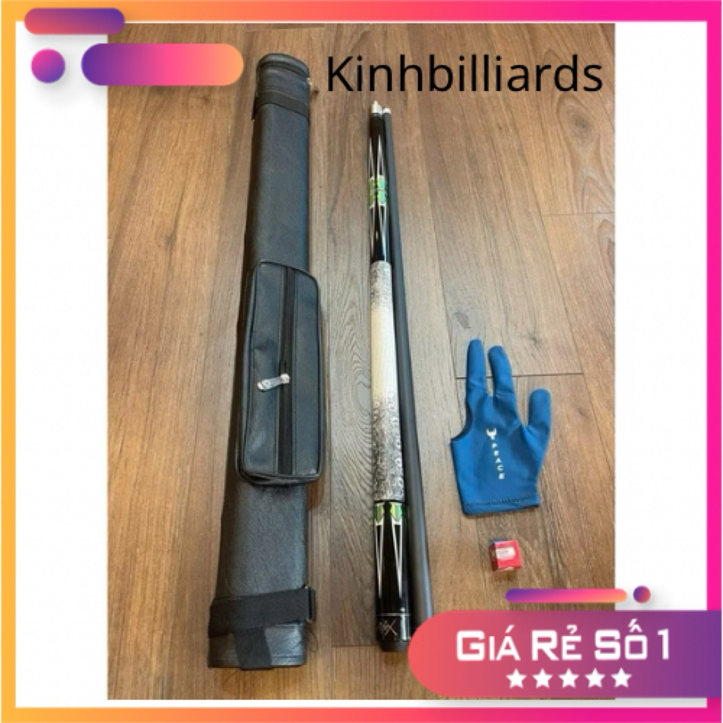 Cơ bida lỗ Grafex , Cơ bida phủ carbon ngọn 13mm chơi bida lỗ, Cơ bida lỗ, Phụ kiện bida giá rẻ