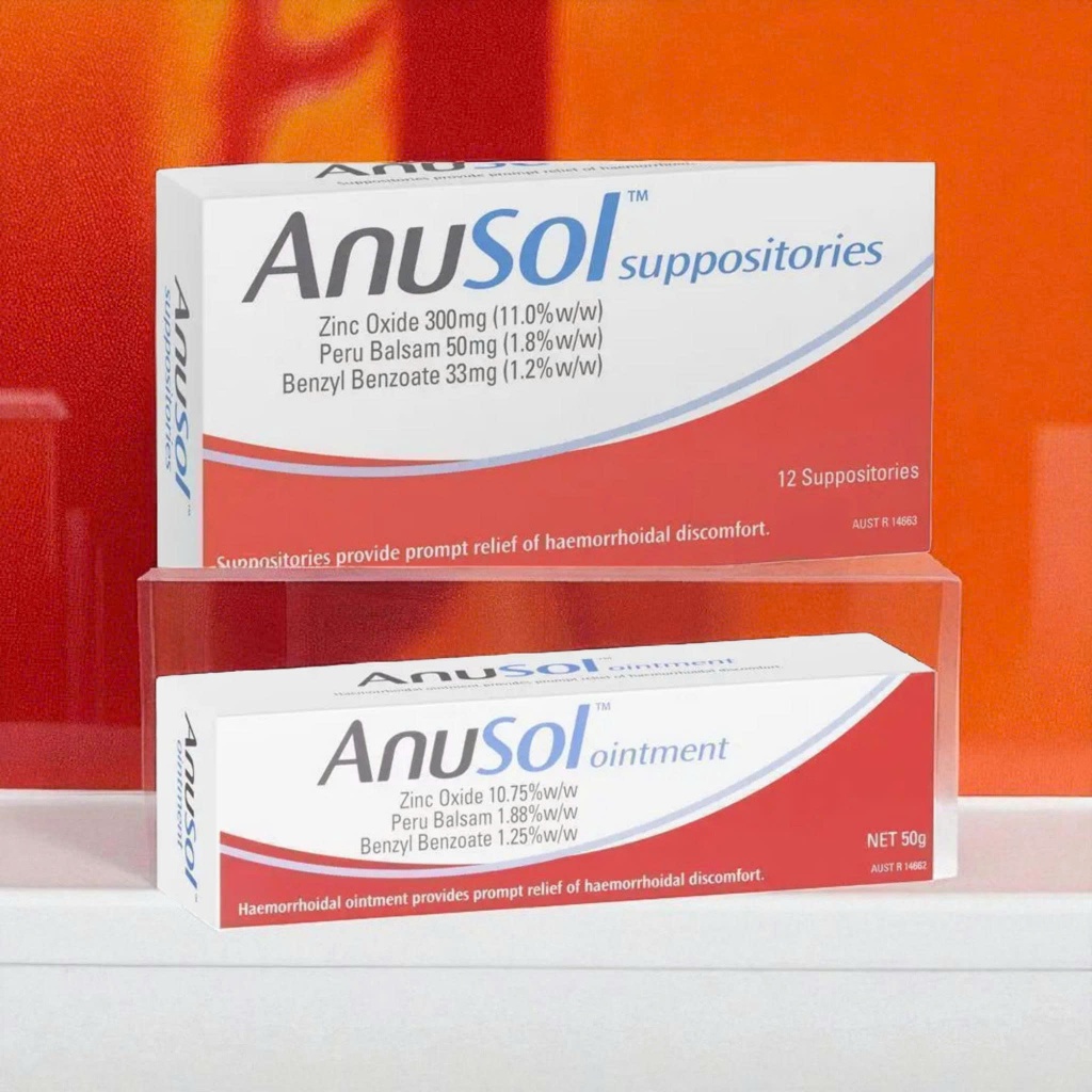 Anusol Suppositories 12 viên hỗ trợ chăm sóc vùng hậu môn, dễ sử dụng tại nhà