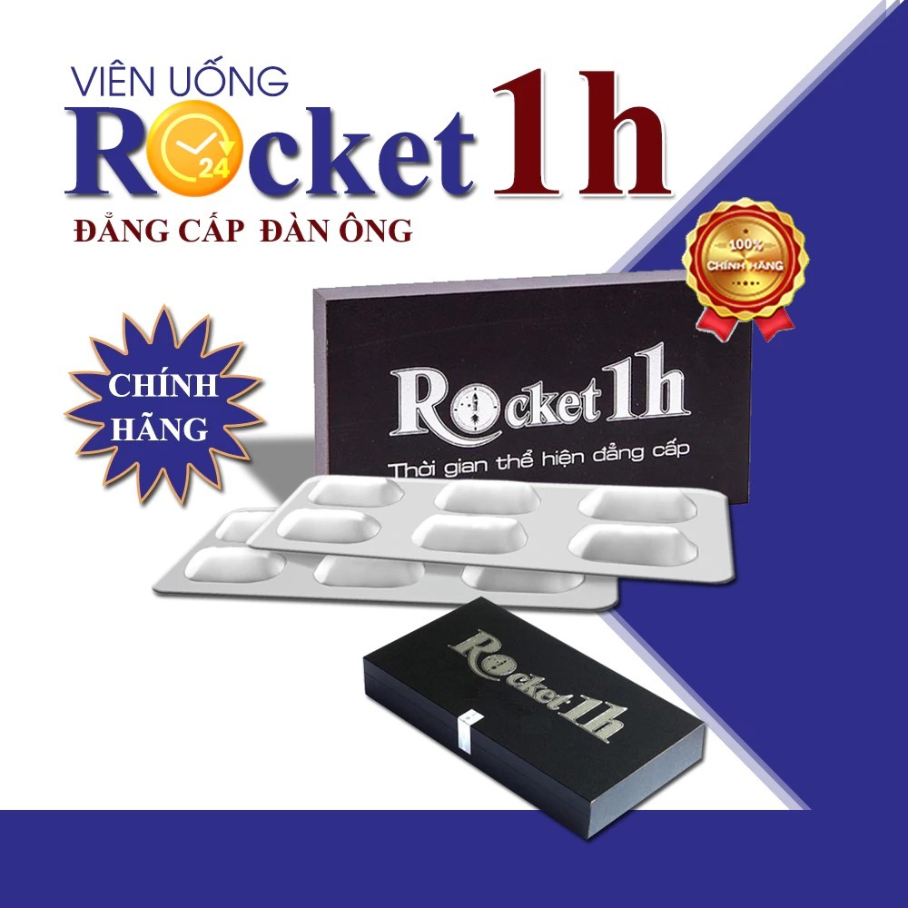 Viên Uống Rocket 1h Chính Hãng, Viên Uống Bảo Vệ Sức Khỏe Nam Giới, Vỉ 6 Viên)