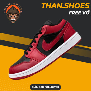  Giày Sneaker JD1 Low Reverse Bred Đỏ Đen - Than.Shoes 