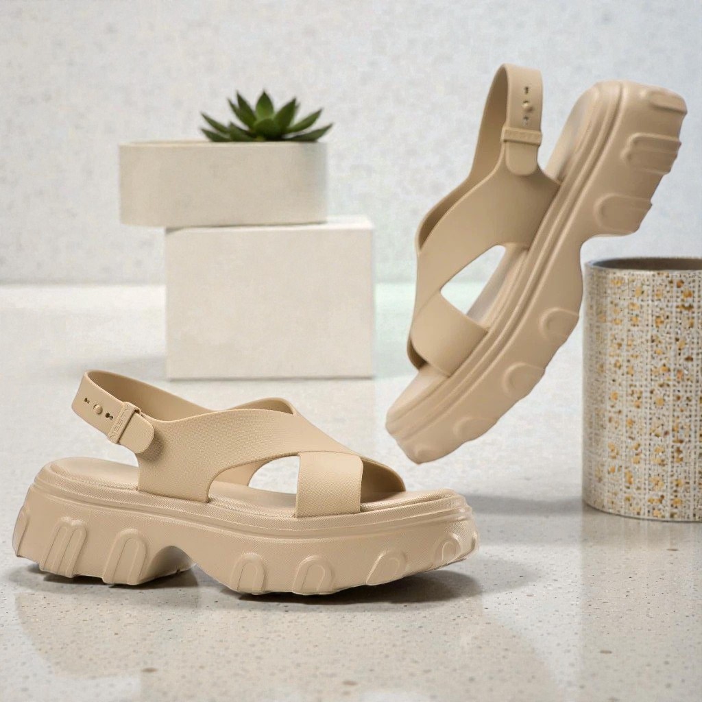 { NE24 } Dép SANDAL Đế Cao Quai Chéo Cao Cấp Thương Hiệu NESTY