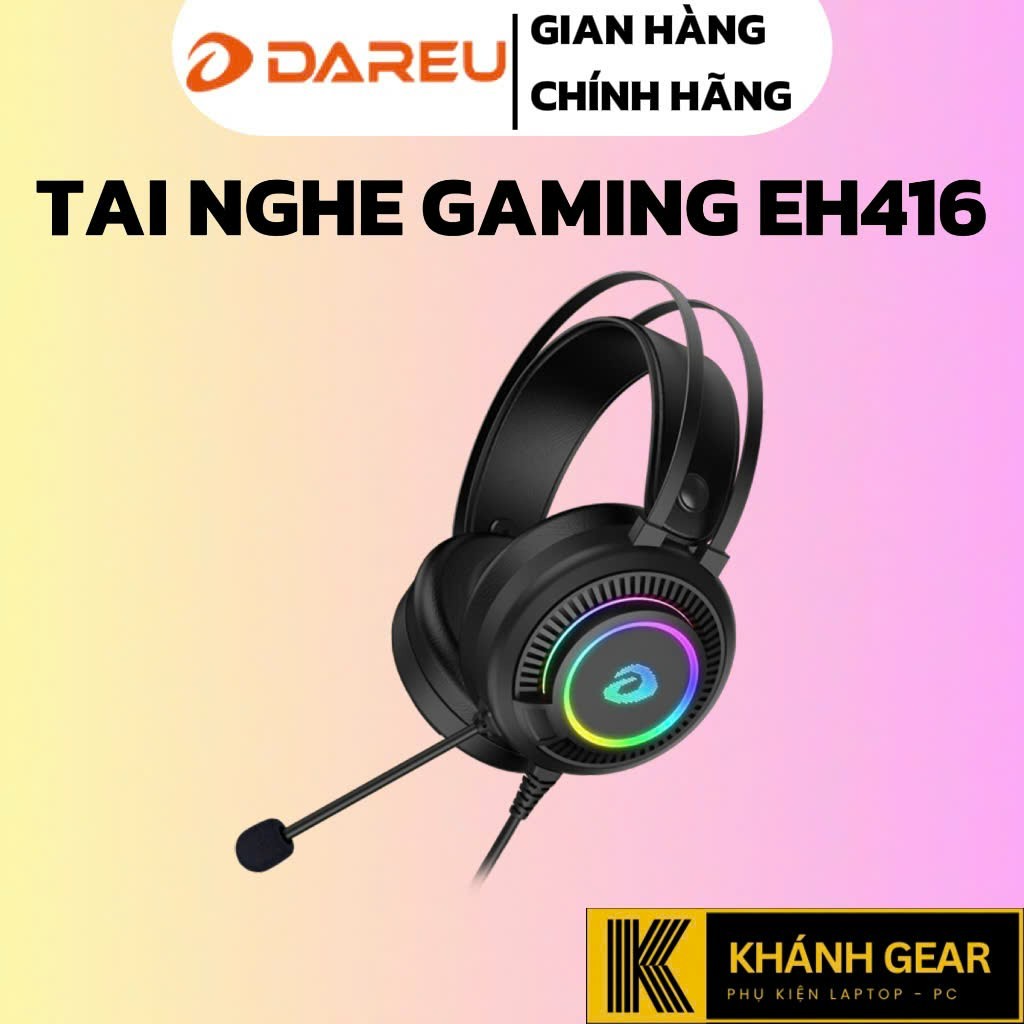 Tai nghe gaming DAREU EH416 RGB giả lập 7.1 cắm cổng USB