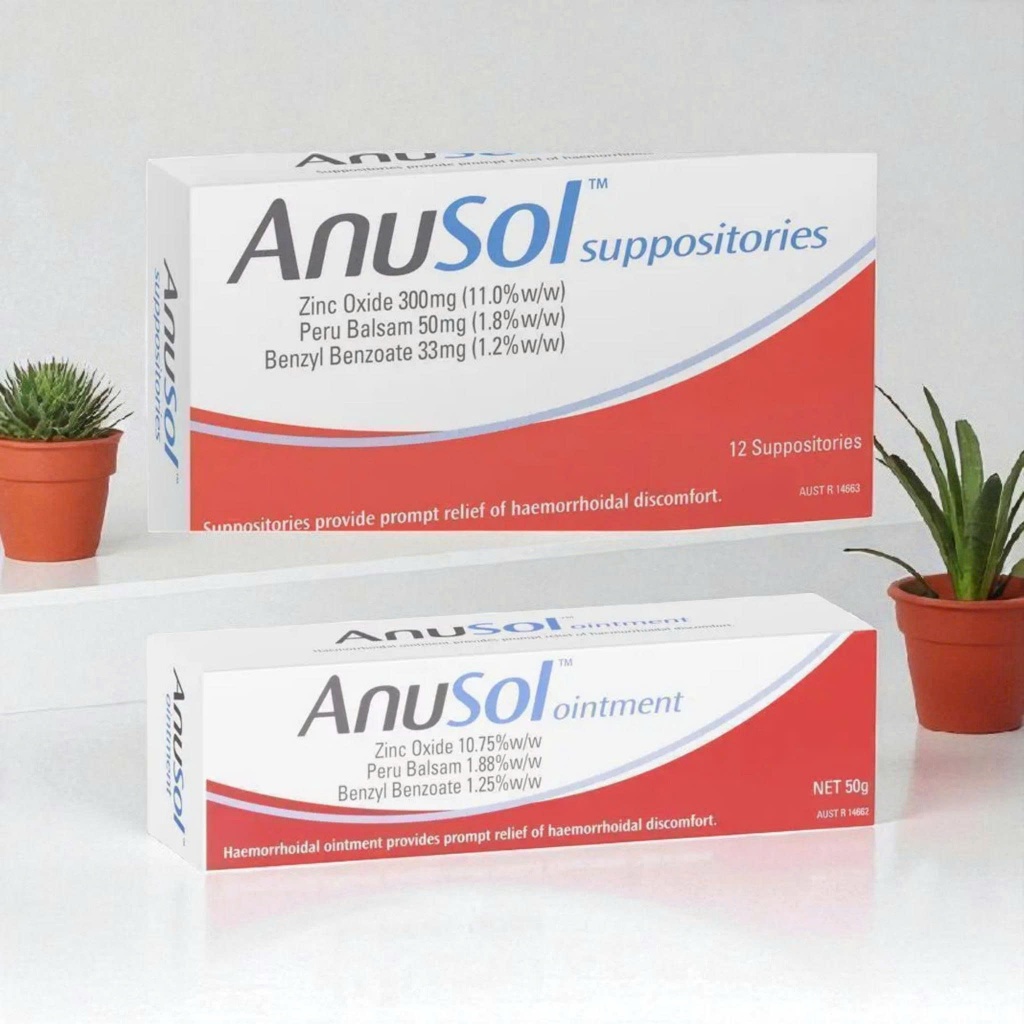 Anusol Suppositories 12 viên hỗ trợ bảo vệ và chăm sóc hậu môn