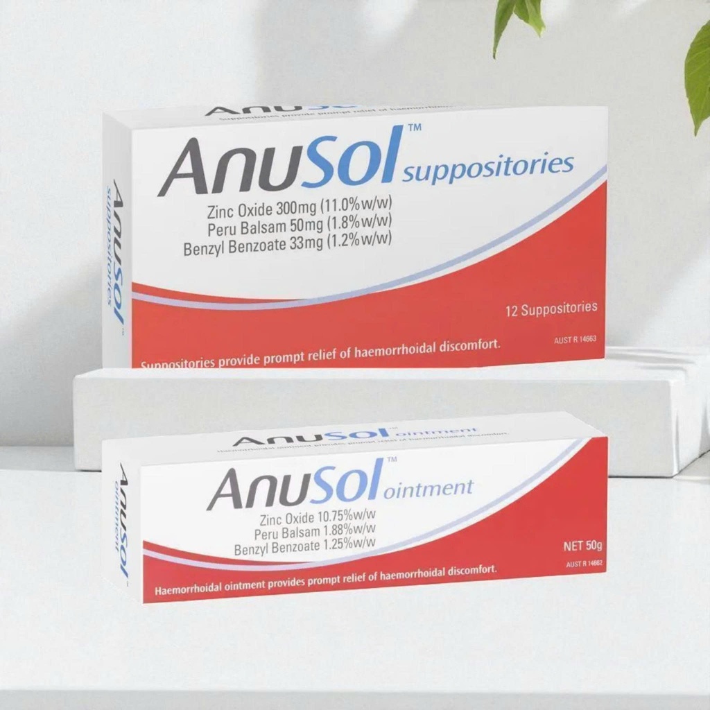 Anusol Suppositories 12 viên hỗ trợ giảm cảm giác rát ngứa hậu môn