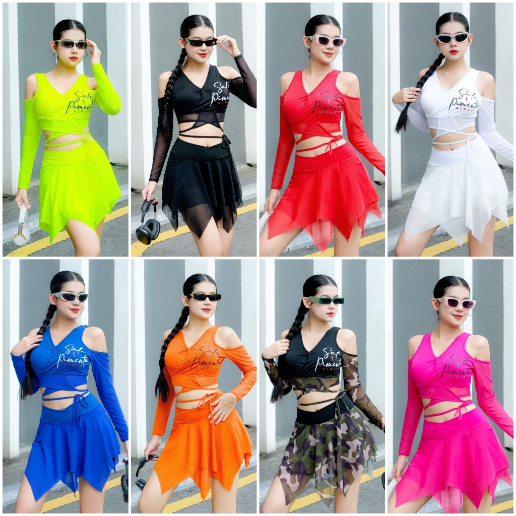 NalS- (MẪU MỚI ĐẸP LẠ) Áo Croptop(CÓ TÁCH RỜI)nữ khiêu vũ, zumba, dân vũ, shuffle dance