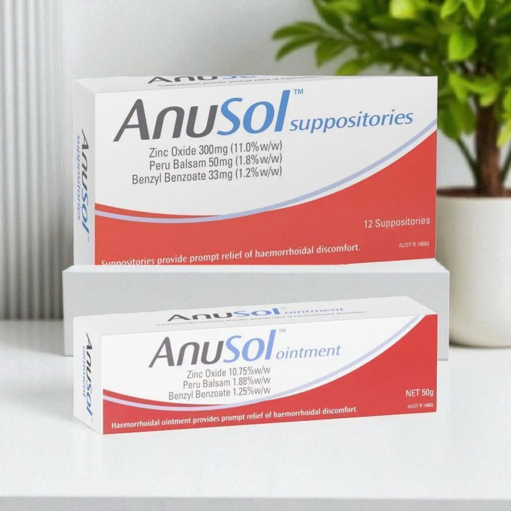 Anusol Suppositories 12 viên dùng hằng ngày cho chăm sóc hậu môn