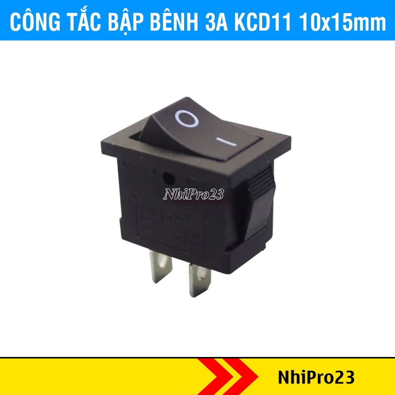 Set 5 Công tắc bập bênh 3A 250V KCD11-11 10x15MM