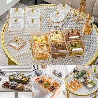   Mẫu HOT 2026   Bộ Khay Mứt 6 Hũ Đựng Bánh Kẹo Hạt Tết 2026 Chất Liệu Nhựa Cao Cấp Phong Cách Sang Trọng Tinh Tế. 