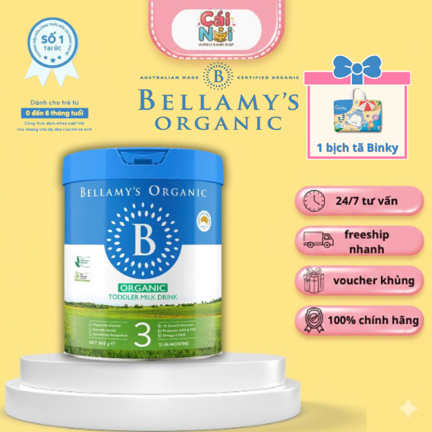 (CAINOI)SỮA BELLAMY’S ORGANIC CLASSIC 8HMO 800g Tăng Đề Kháng, Tiêu Hóa Khỏe, Phát Triển Toàn Diện t