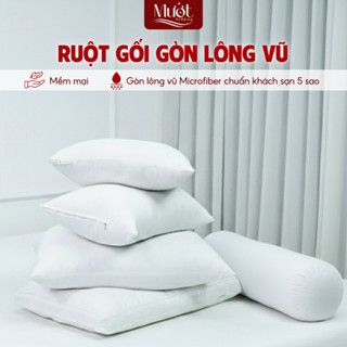  Gối nằm gối ôm ruột gối Mướt bedding chất liệu gòn lông vũ cao cấp đầy đủ size 35x50 40x60 50x70 